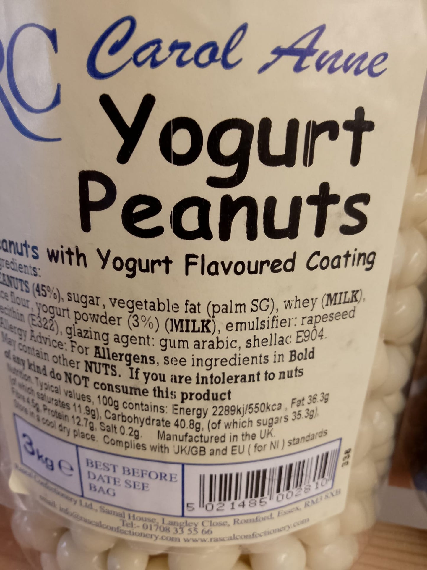 Yogurt Peanuts per 100g