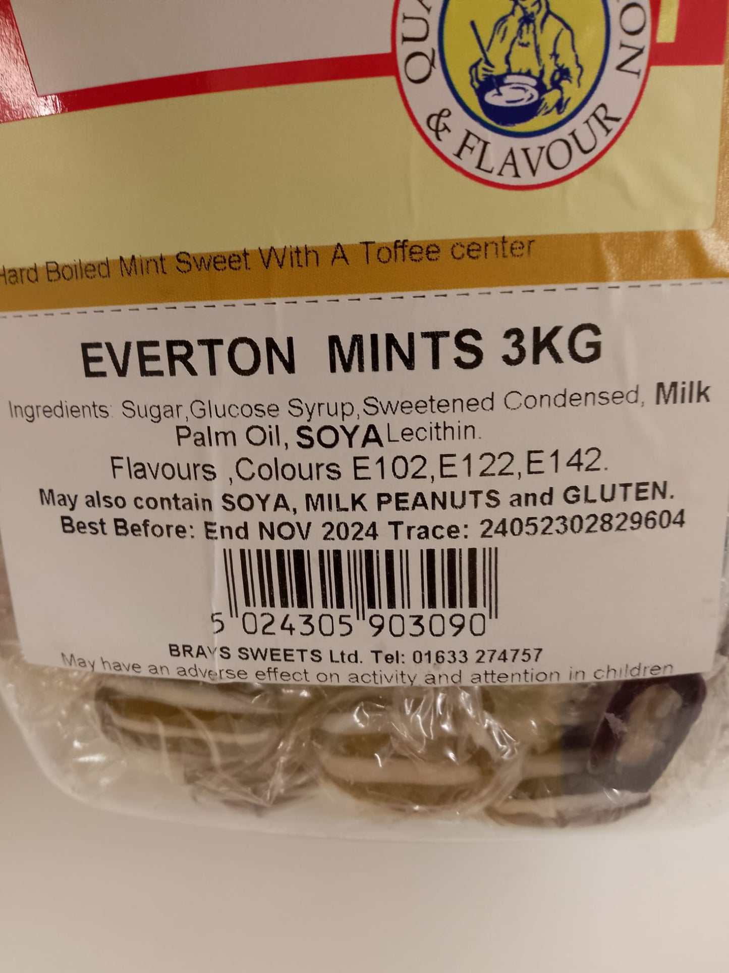 Everton Mints per 100g