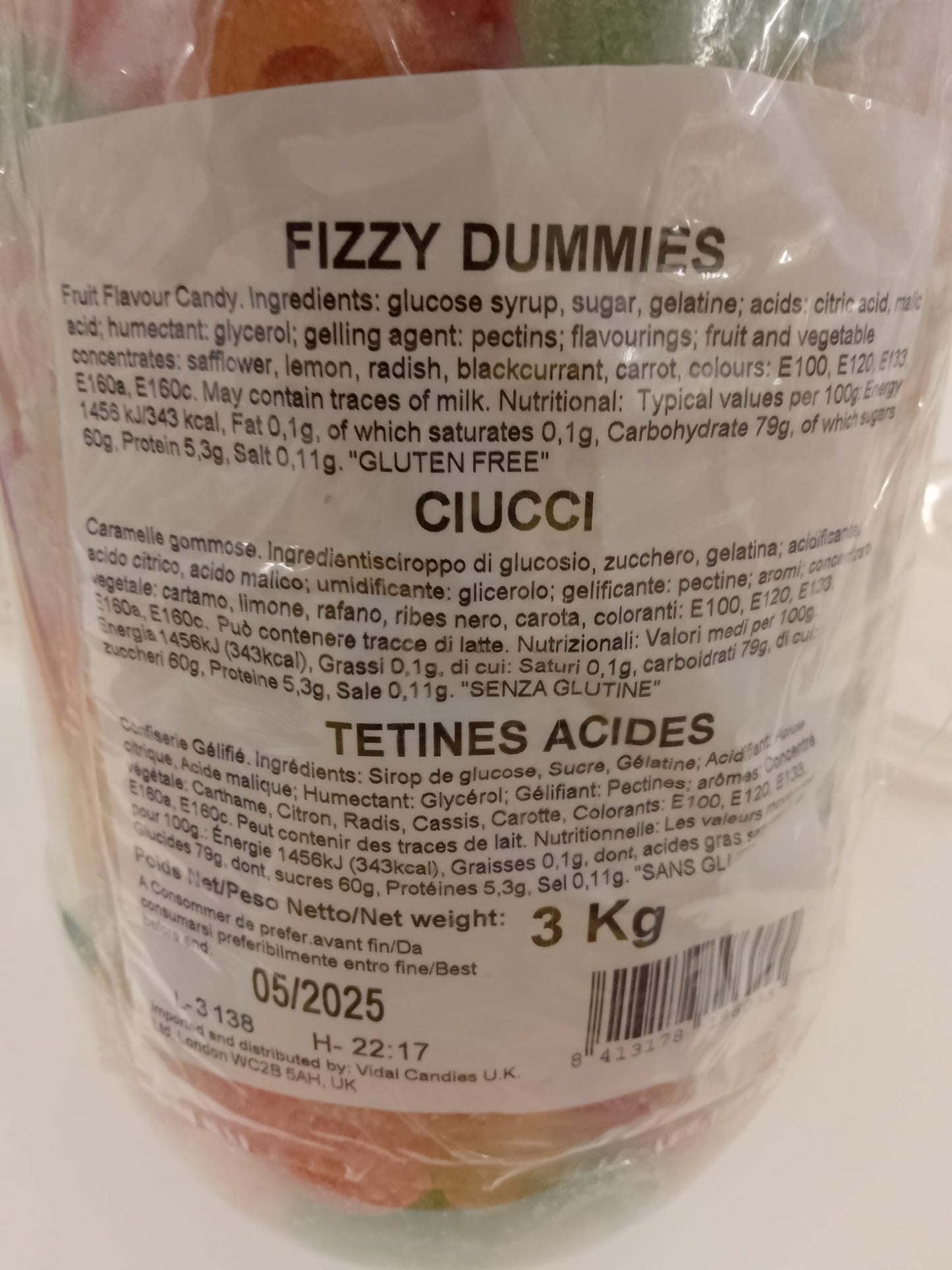 Fizzy Dummies per 100g