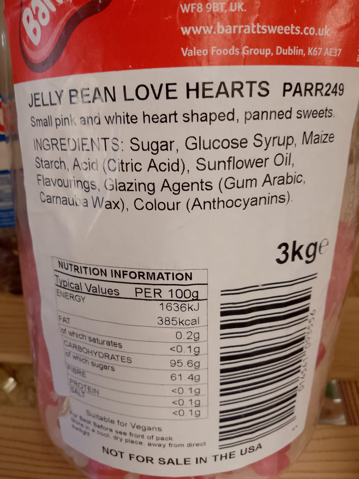 Jelly Bean Love Hearts per 100g