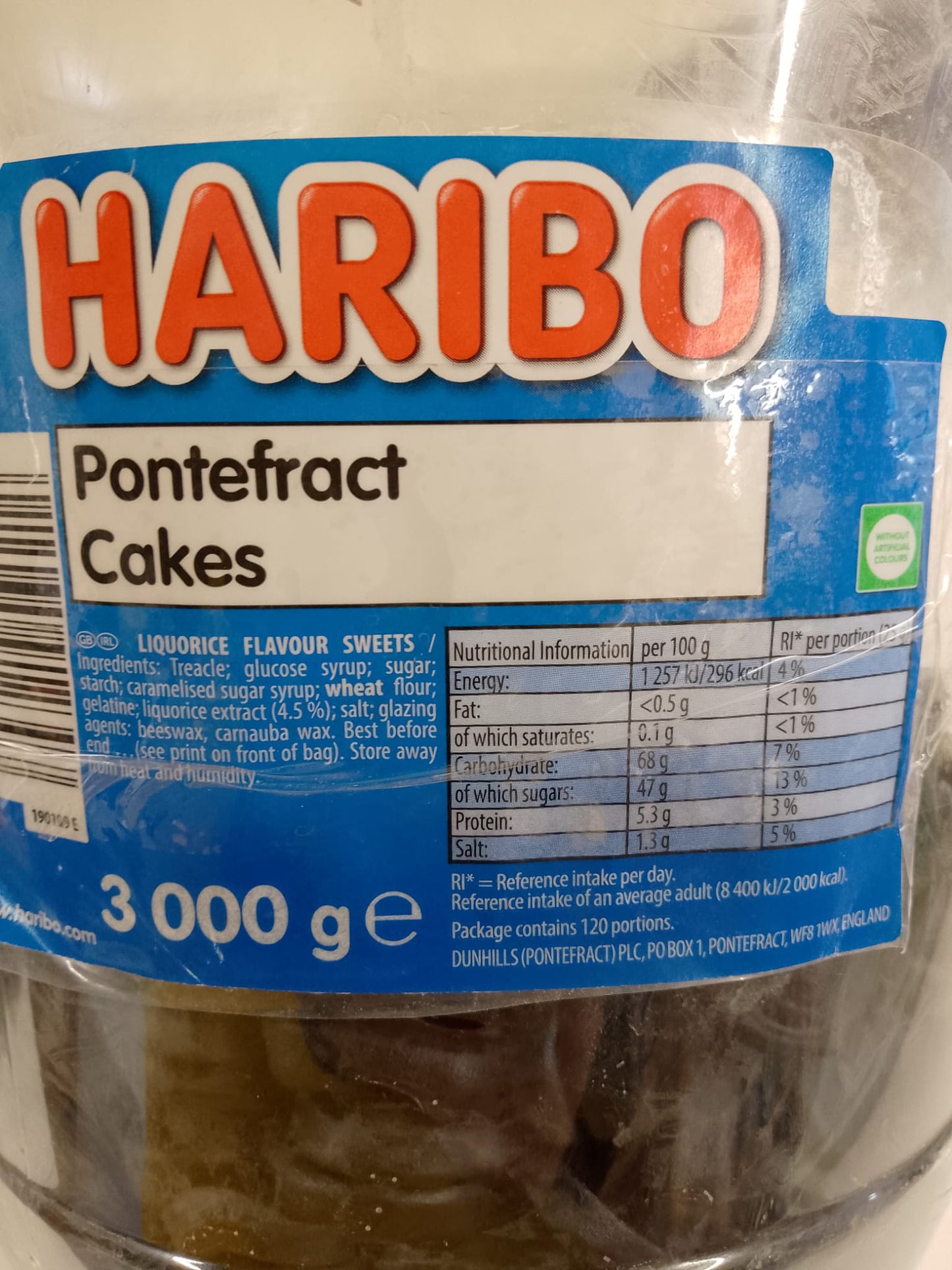 Pontefract Cakes per 100g