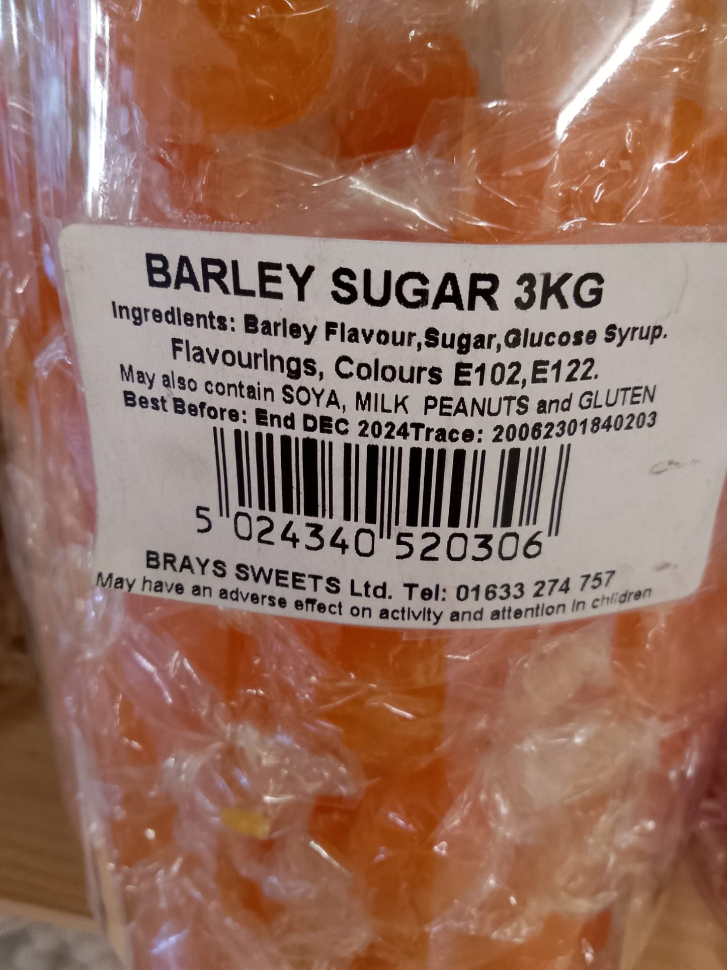 Barley Sugar per 100g