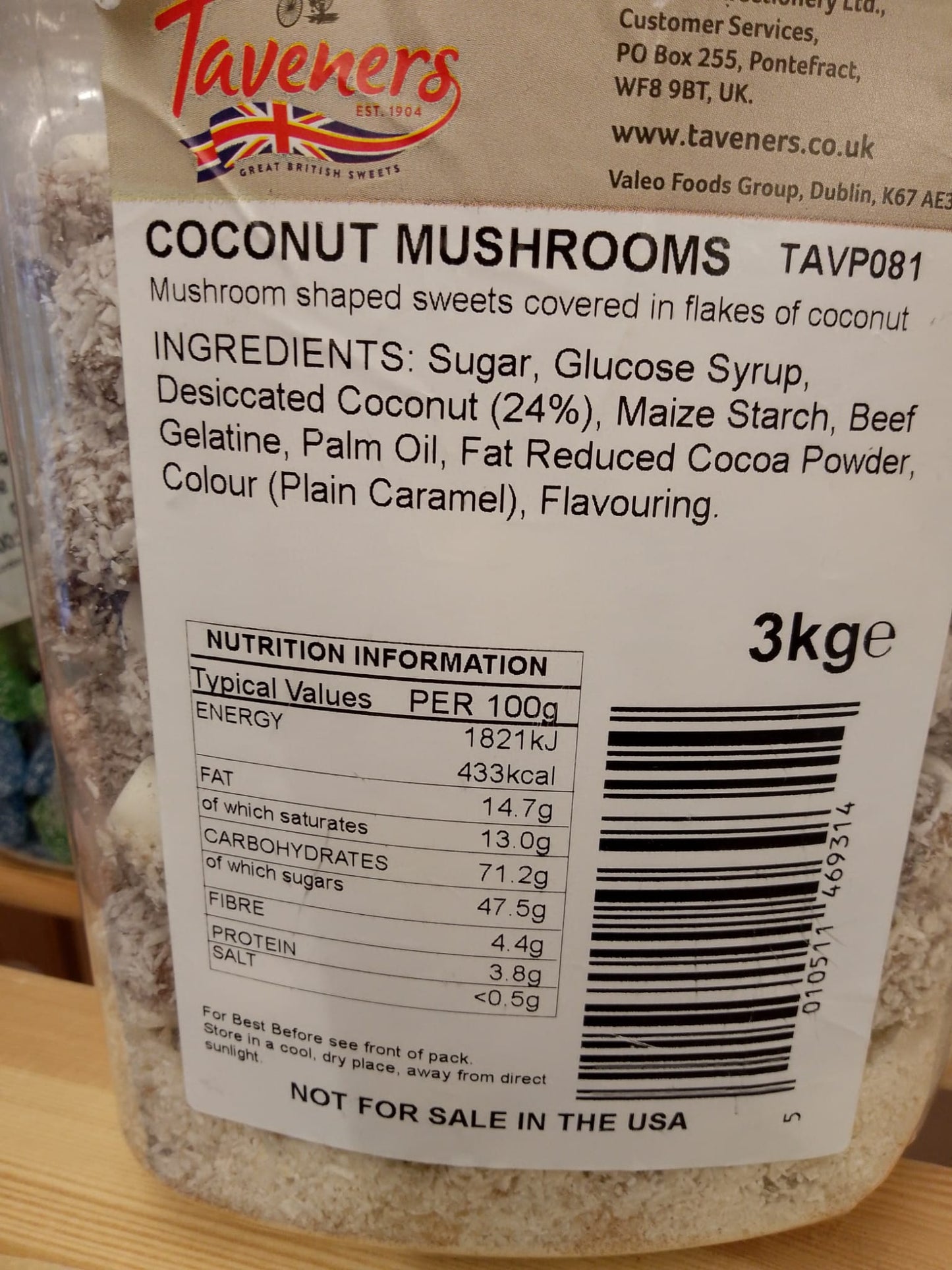 Coconut Mushrooms per 100g