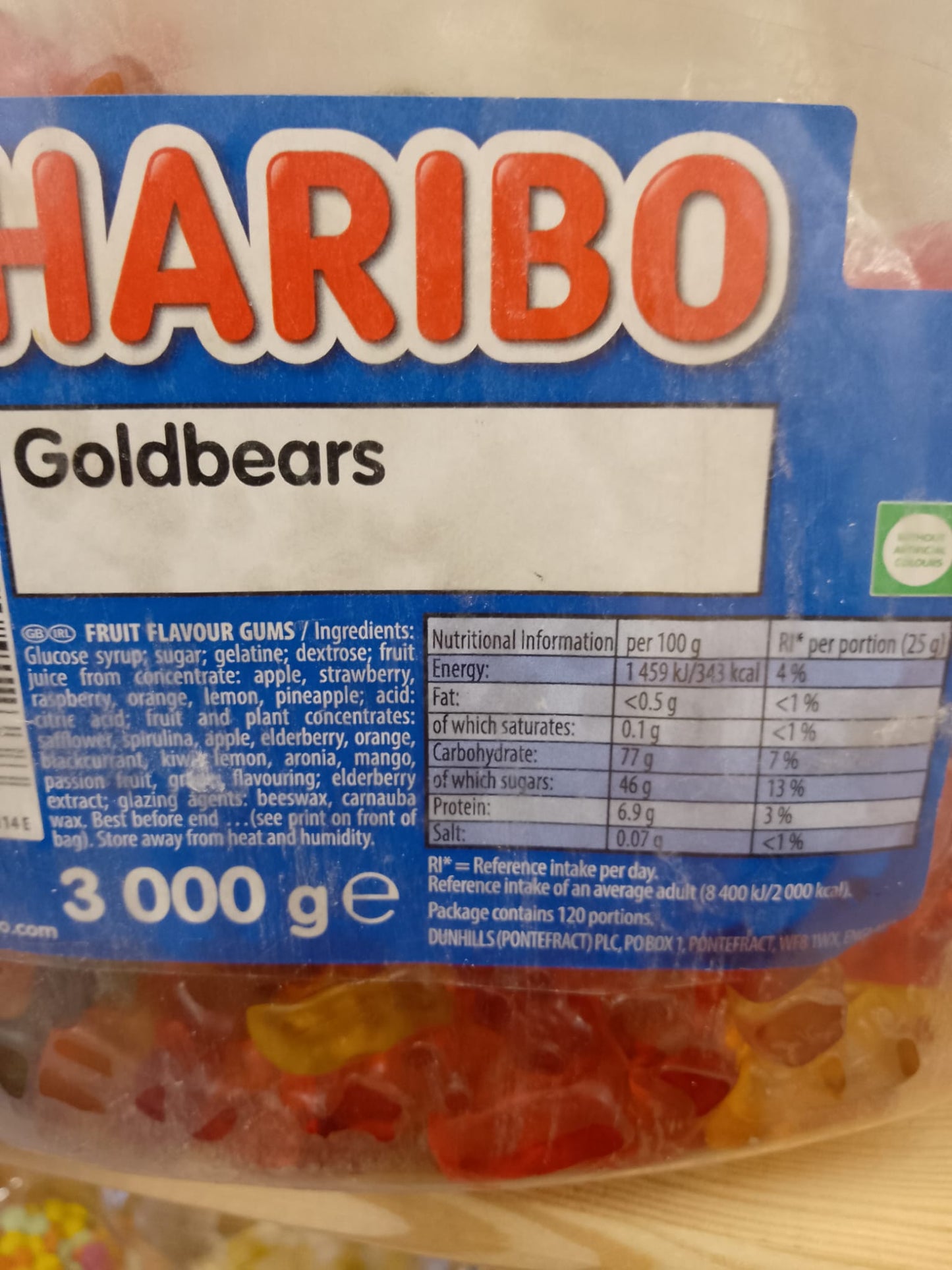 Goldbears per 100g