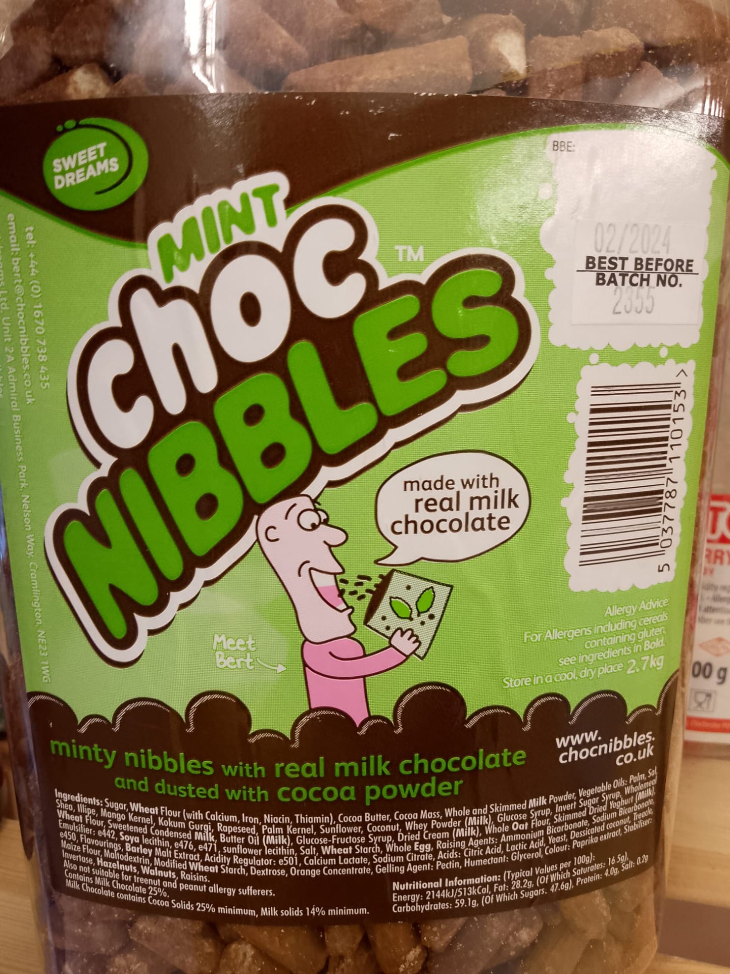 Mint Cho Nibble per 100g