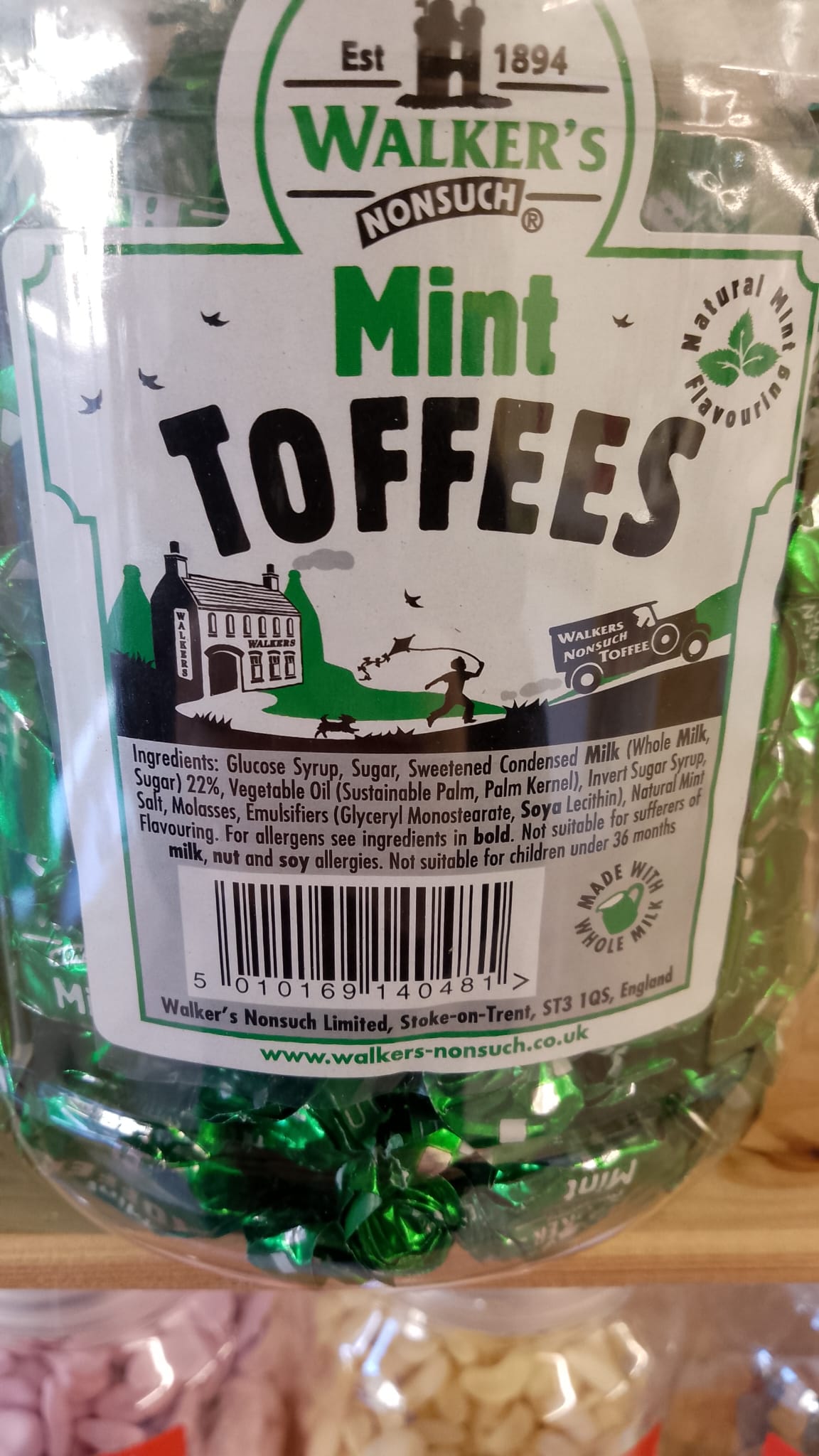 Mint Toffees per 100g