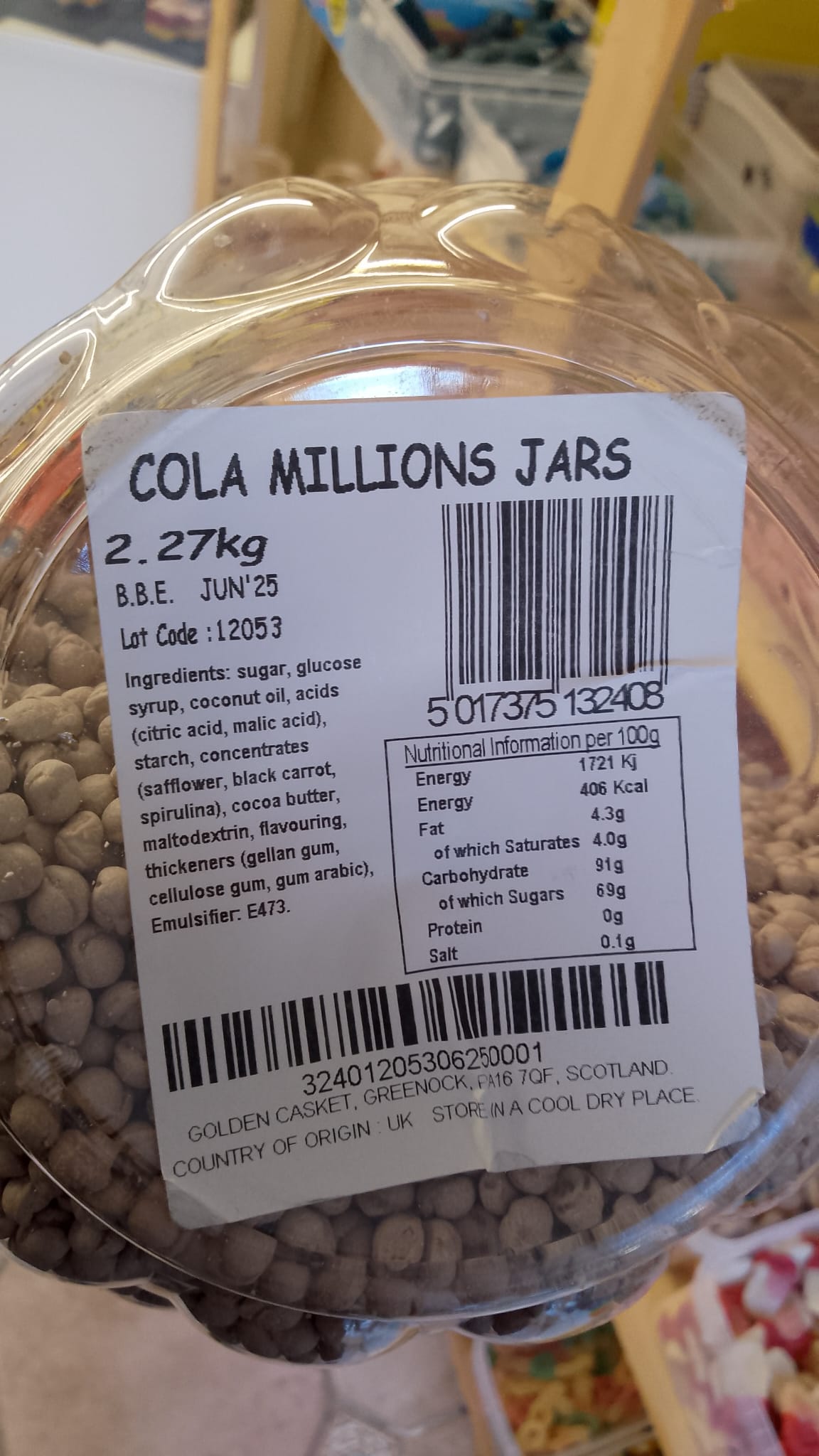 Cola Millions per 100g