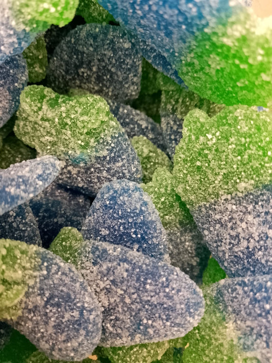 Vegan Giant Sour Blue Raspberries per 100g