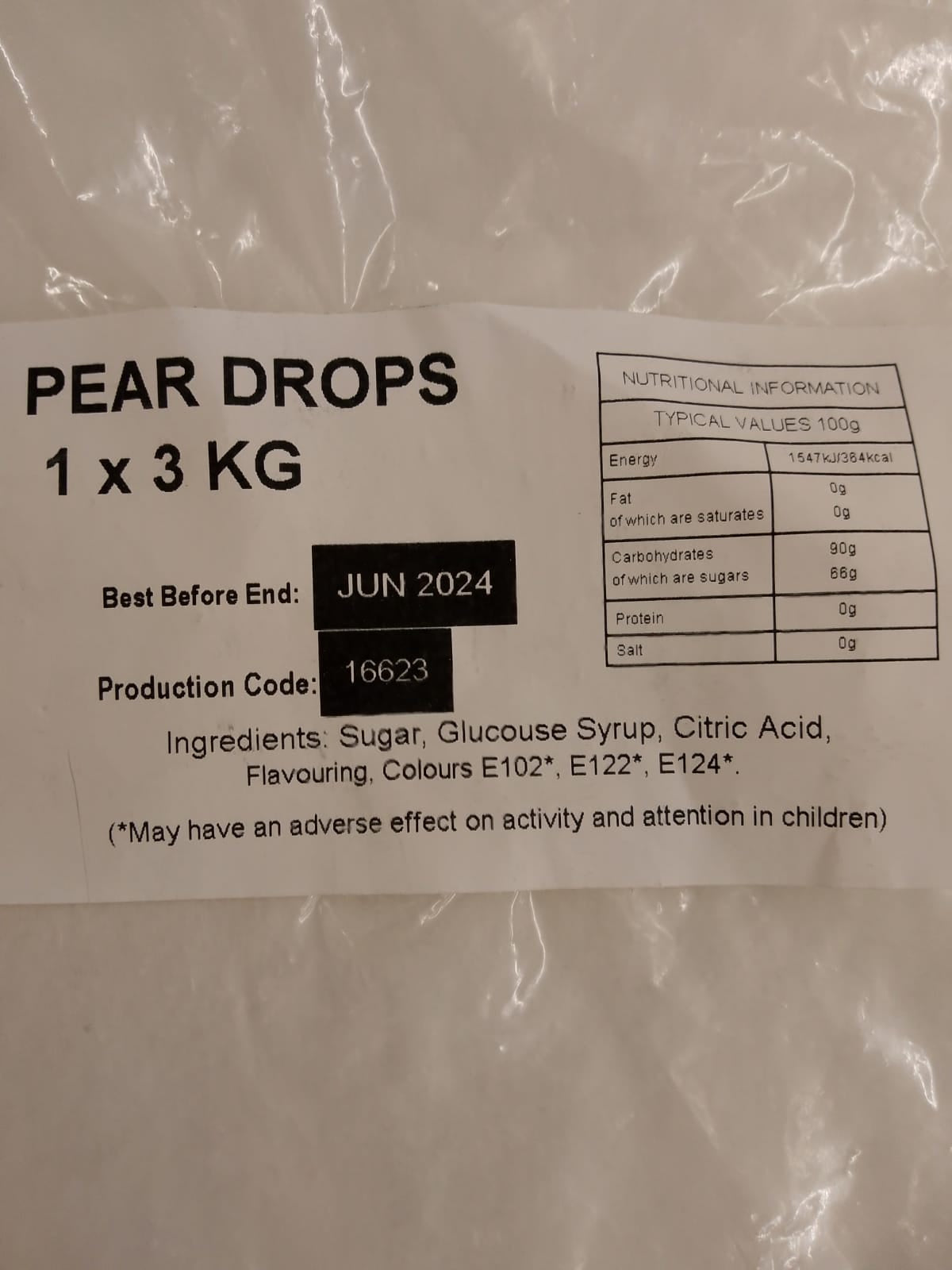 Pear Drops per 100g