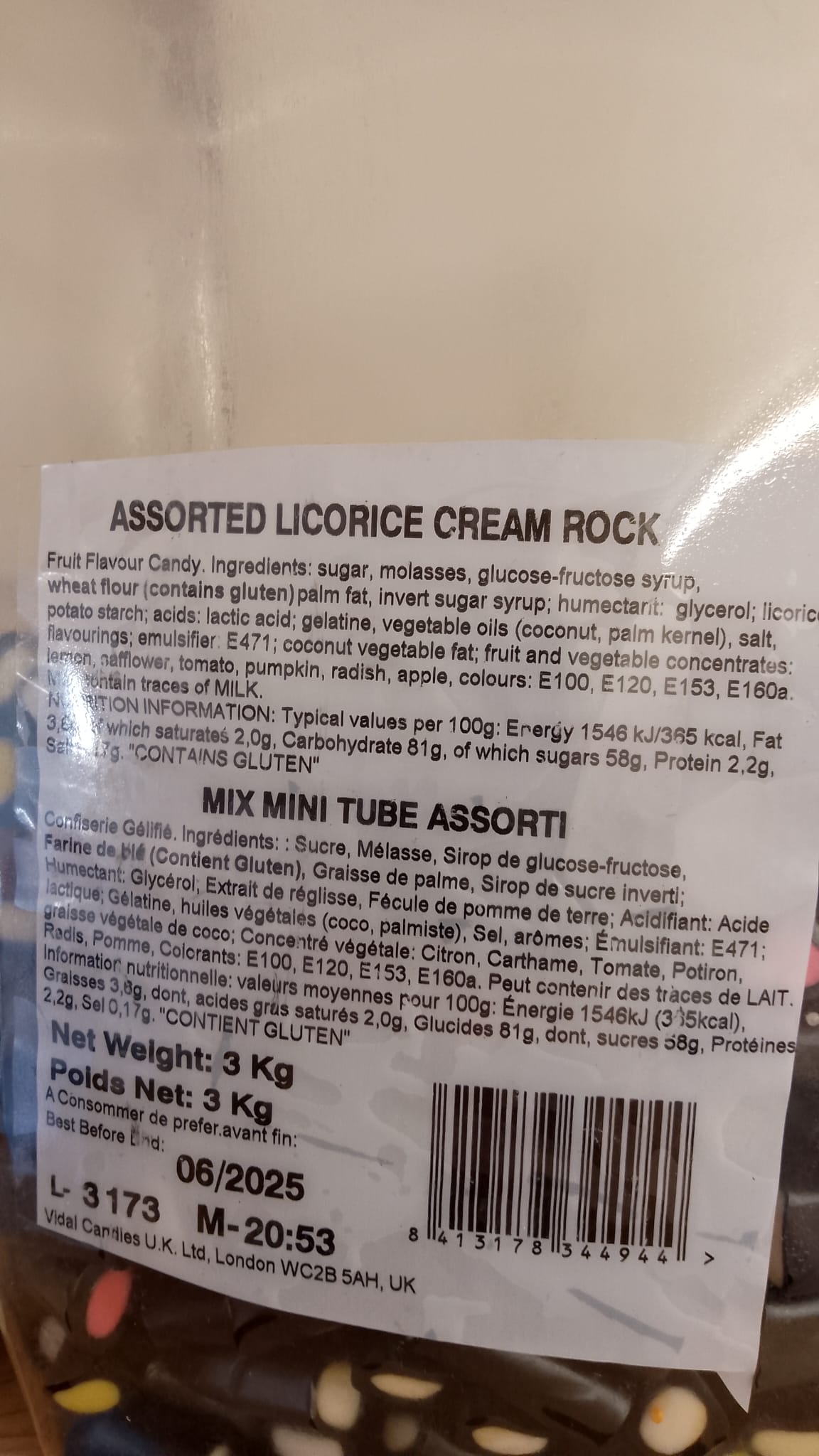 Assorted Licorice Cream Rock per 100g