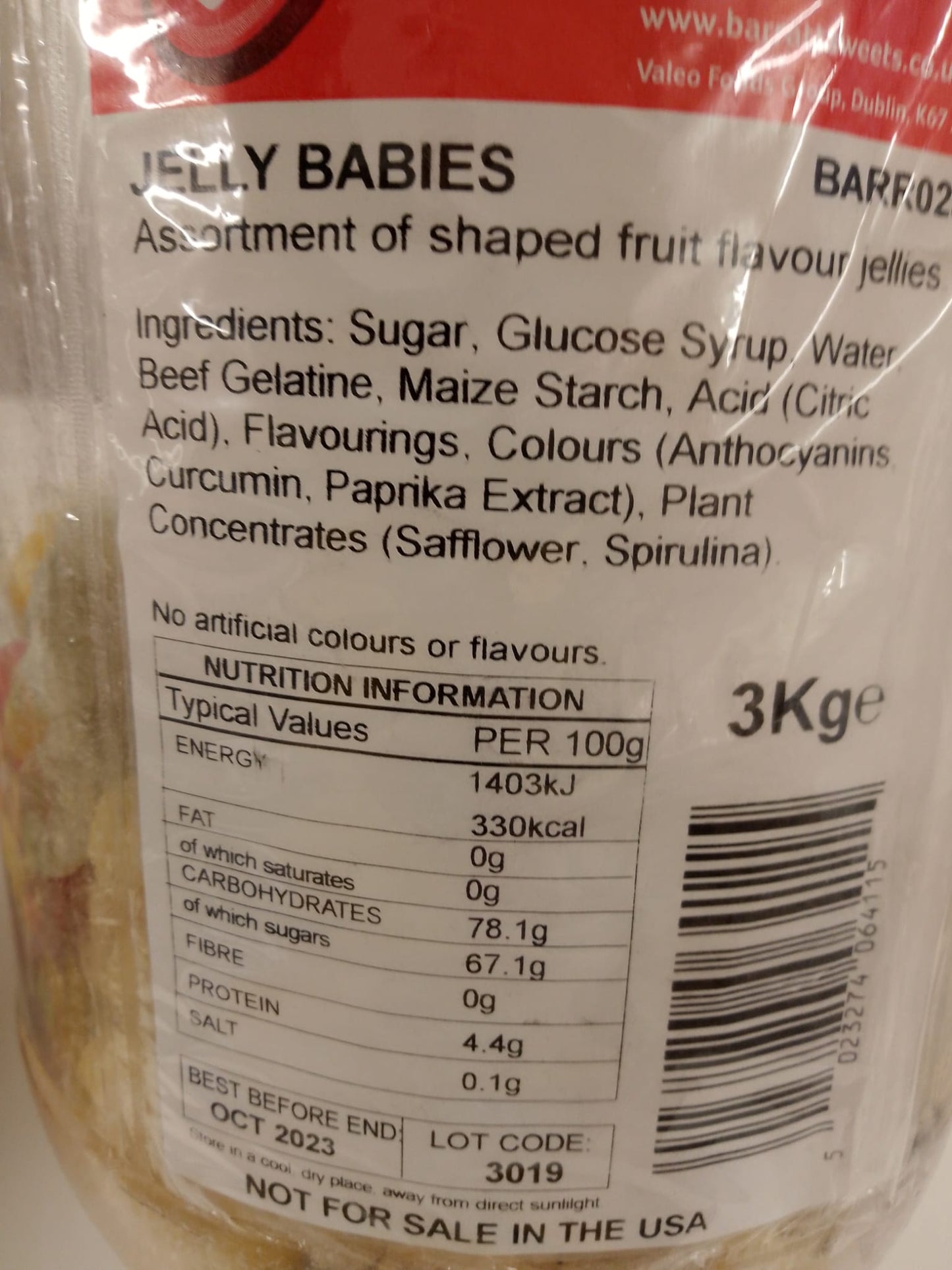 Jelly Babies per 100g