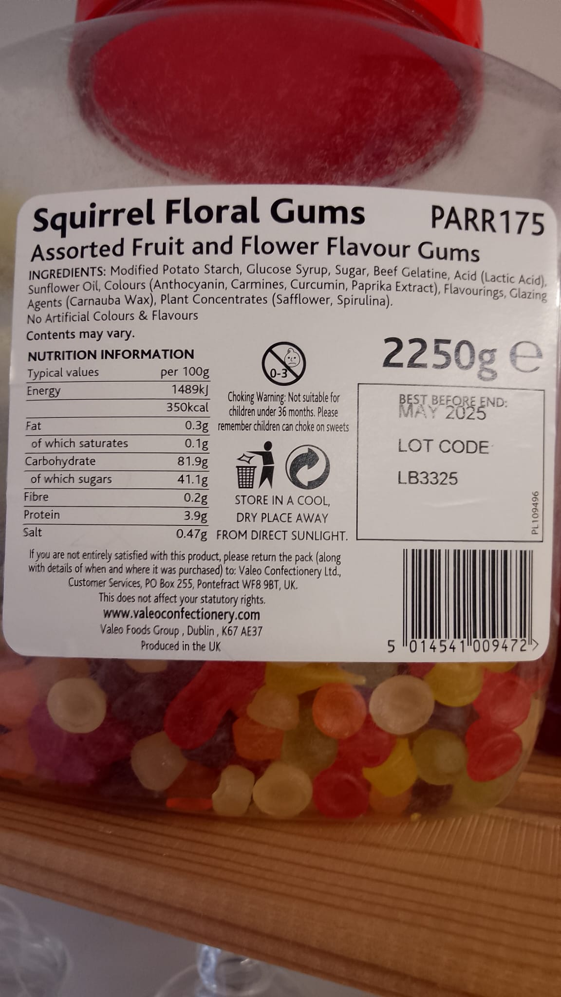 Squirrel Floral Gums per 100g